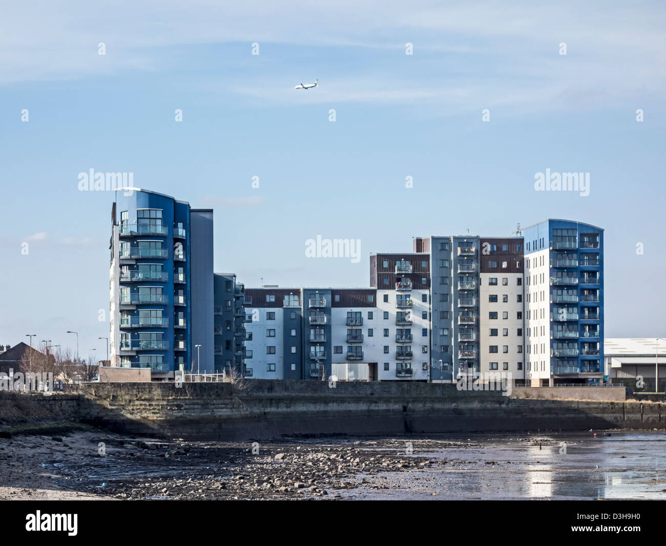 Housing complex with flats on Lower Granton Road A901 in Granton Harbour Edinburgh Scotland Stock Photo