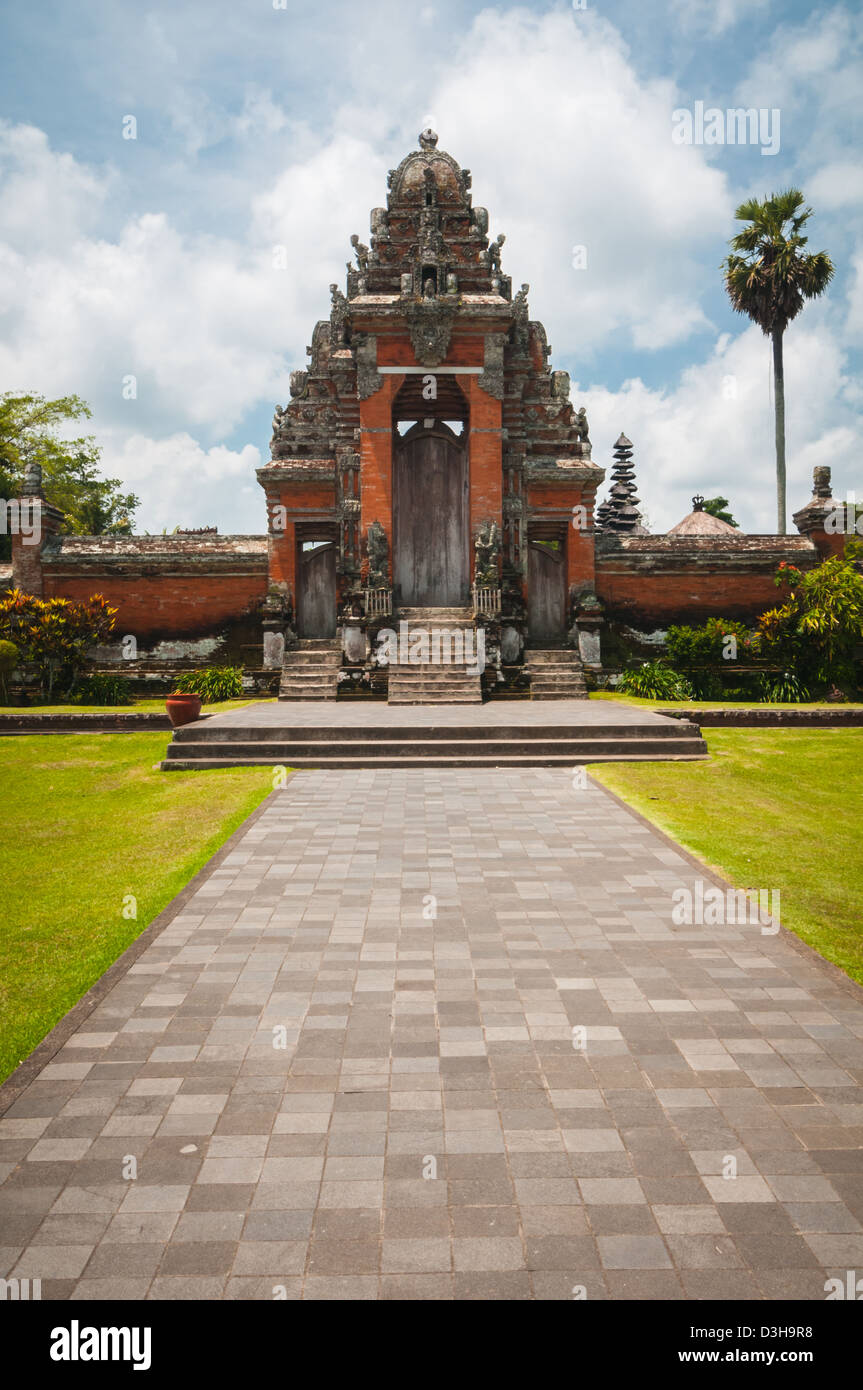 Main gate to Pura Taman Ayun - hindu temple near Mengwi, Bali, Indonesia Stock Photo
