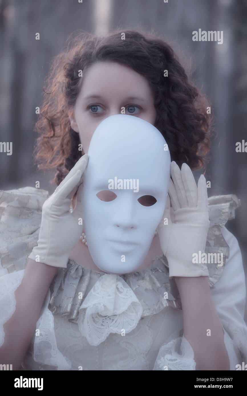 Girl white mask hires stock photography and images Alamy