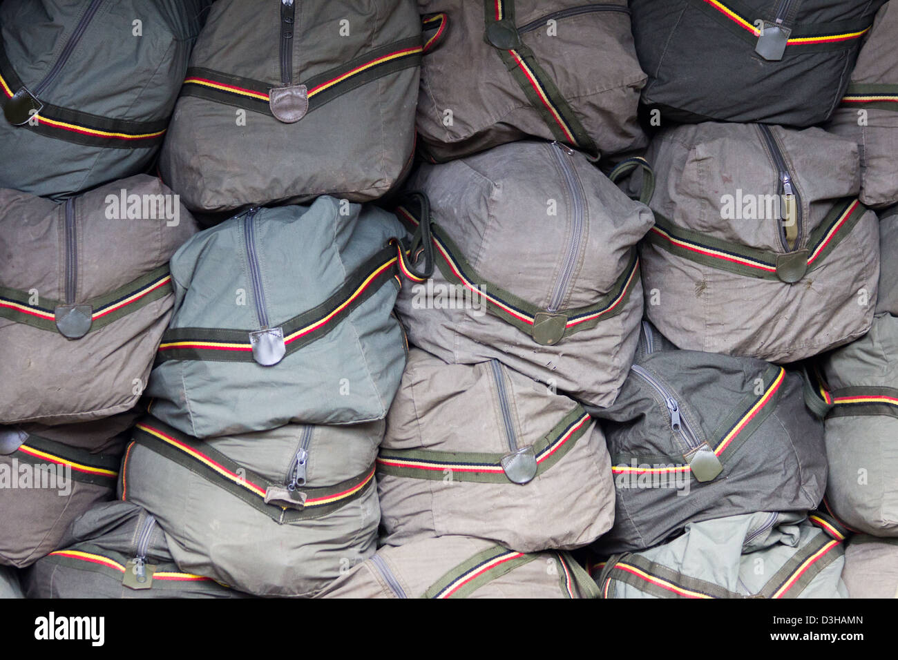German paratrooper parachutes Stock Photo