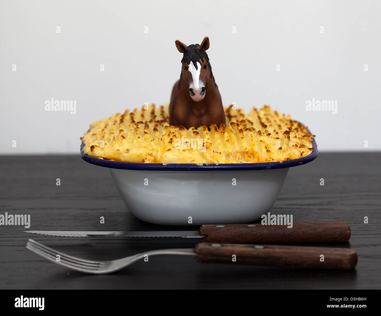 Horse Meat Pie Stock Photo Alamy