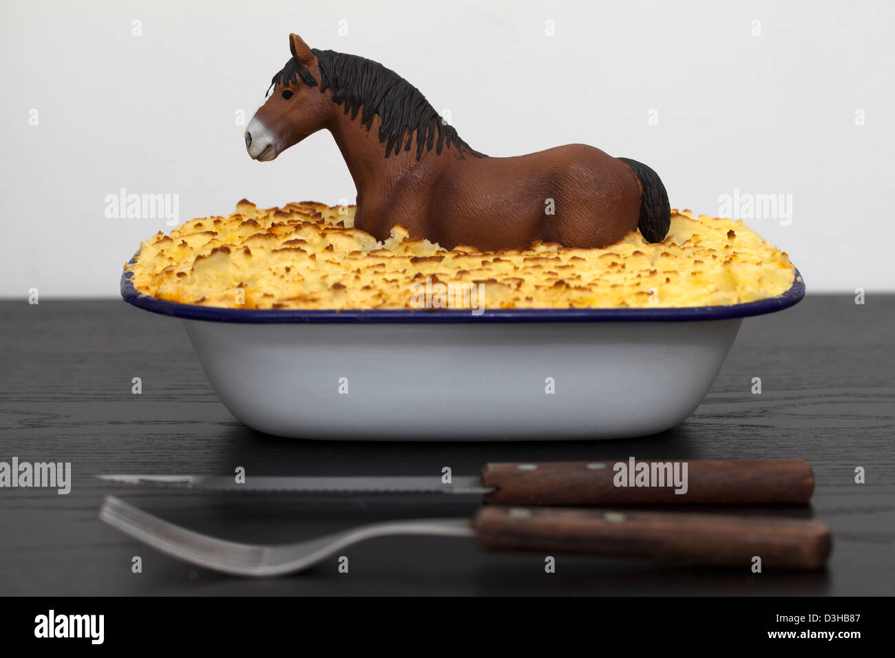 Horse Meat Pie Stock Photo Alamy