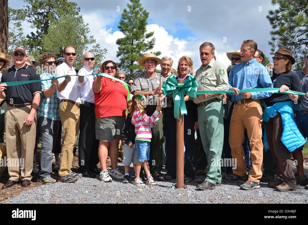 Grand Canyon National Park dedicated its new Greenway, a sustainable trail system designed for biking and sightseeing. The Greenway includes bicycle rental services and food stations, providing visitors with an eco-friendly way to explore the park's South Rim. Stock Photo