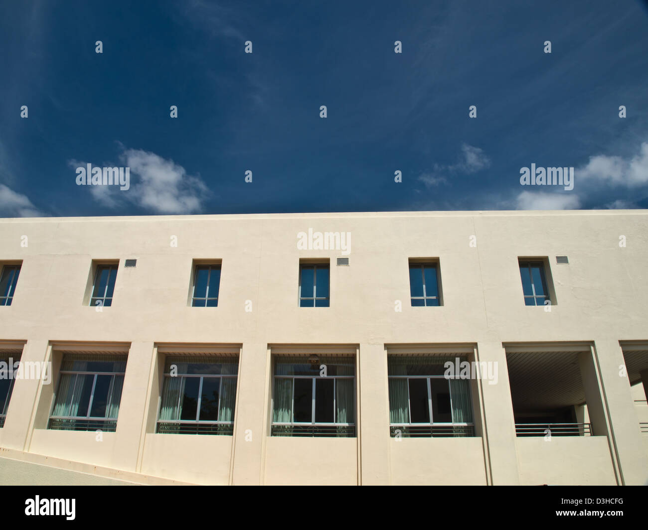 Facade windows of office building on blue sky Stock Photo - Alamy