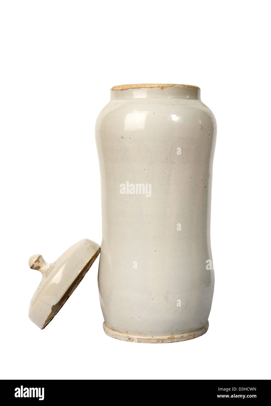 Ancient and valuable clay jar used in pharmaceutical industry Stock