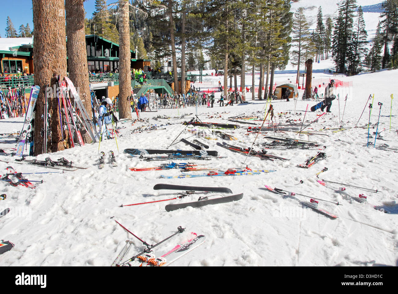 Alpine Meadows Ski Resort in North Lake Tahoe in the California Sierras Stock Photo