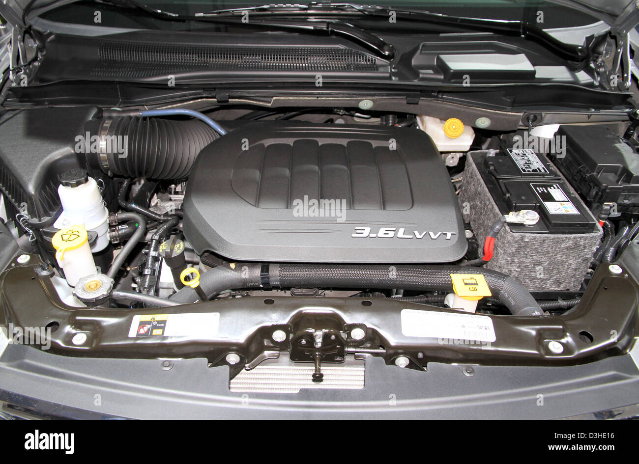 Chrysler Car Engine Stock Photo