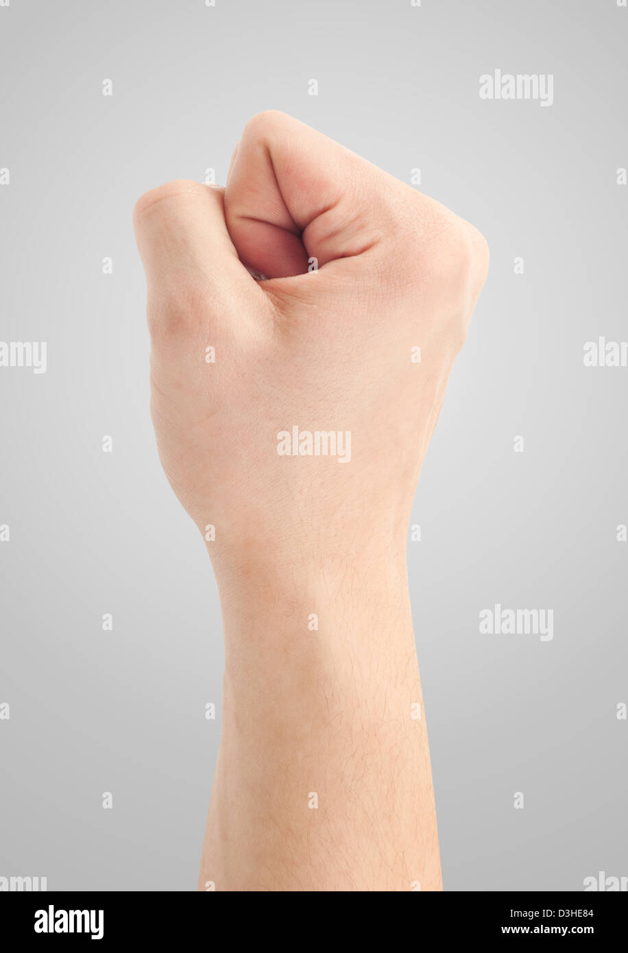 Fist. Gesture of the hand on white background Stock Photo Alamy