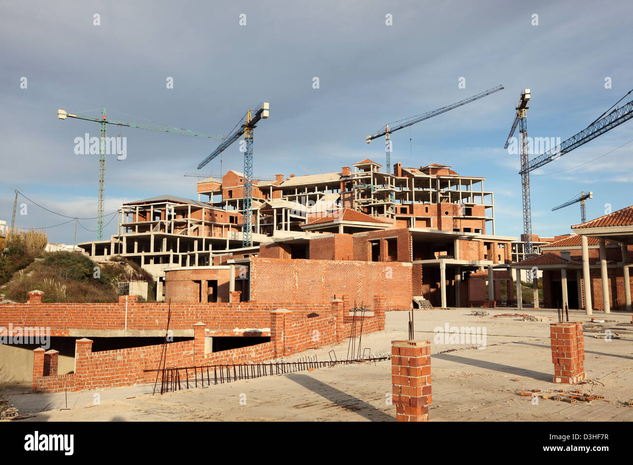 Unfinished urbanisation in Andalusia, southern Spain Stock Photo