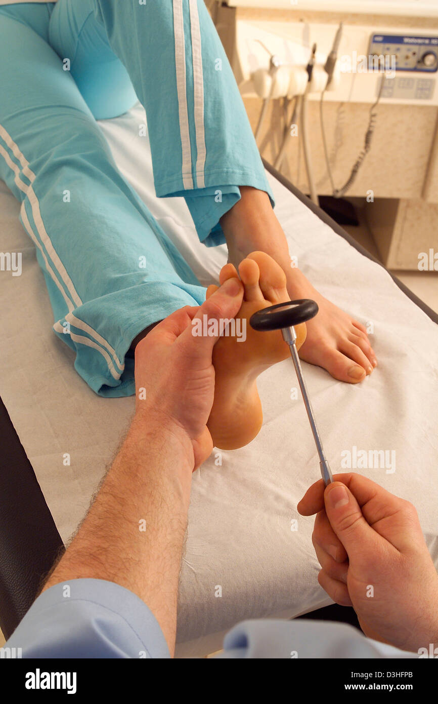 PODIATRY CONSULTATION FOR WOMAN Stock Photo