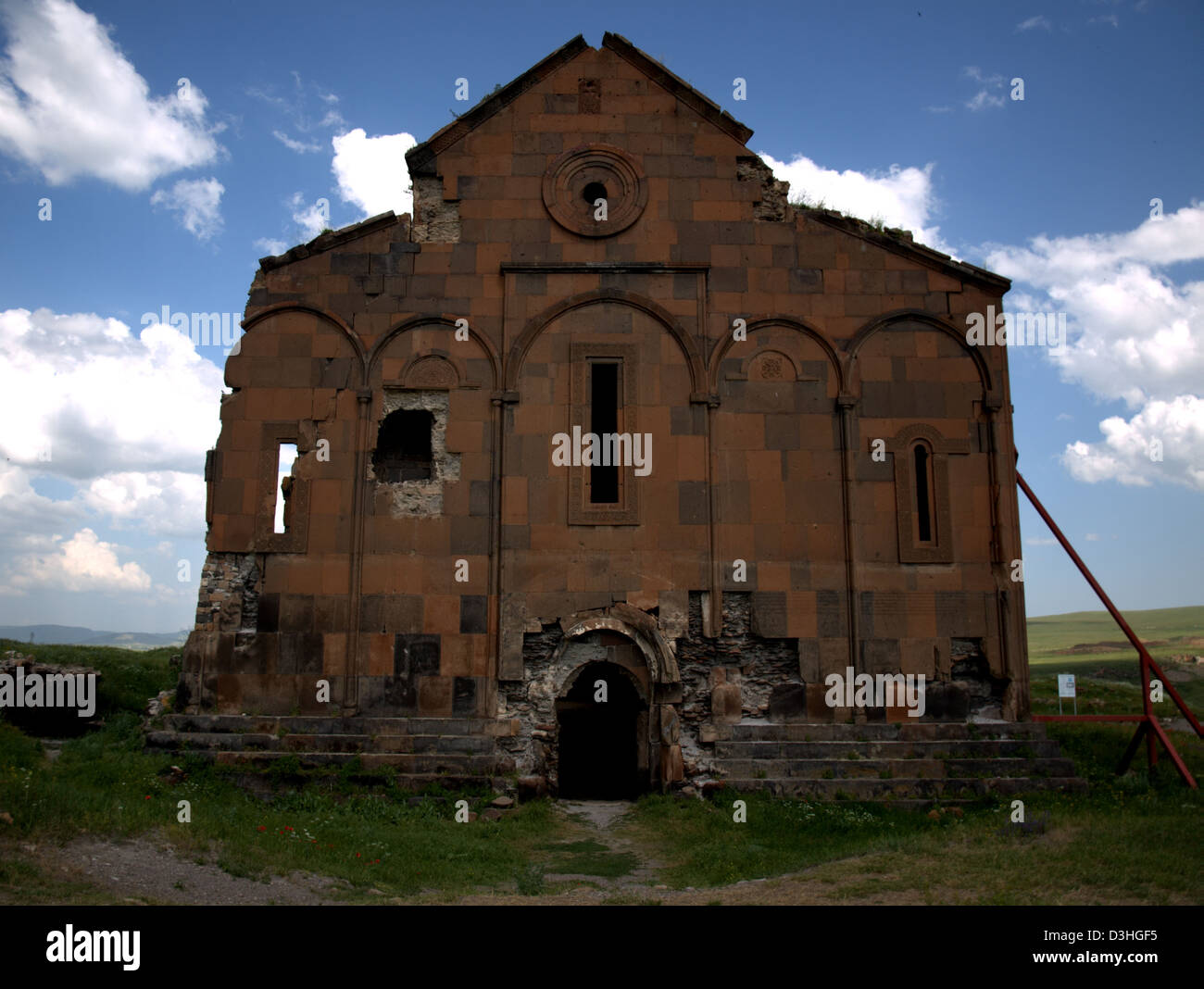 Cathedral of Ani, at the ruins of the ancient Armenia city of Ani, near Kars, Eastern Turkey. Stock Photo