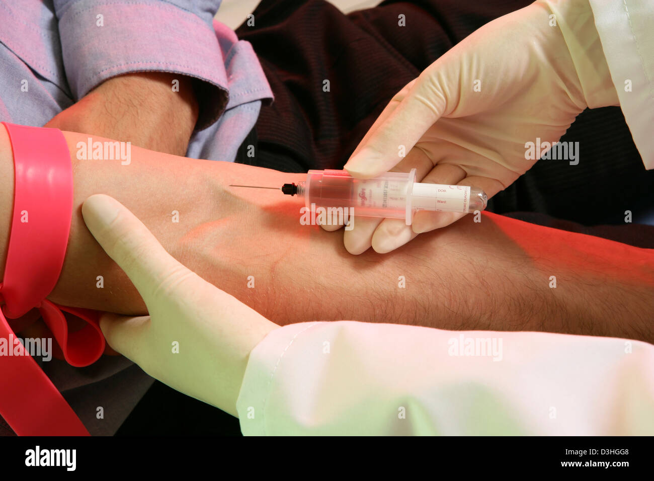 BLOOD SPECIMEN IN A MAN Stock Photo - Alamy