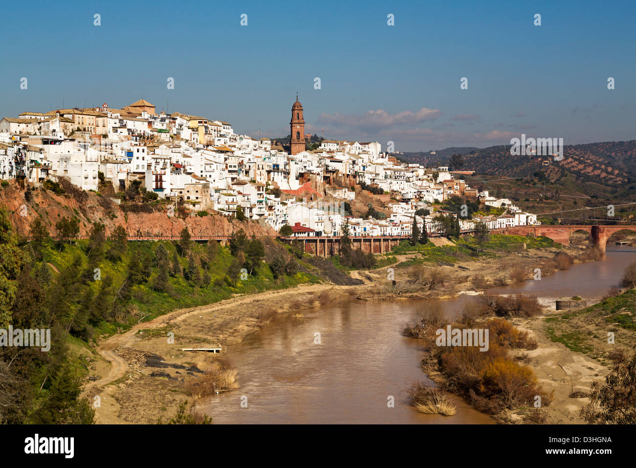 Village of Montoro and Guadalquivir river Cordoba Andalusia Spain Stock ...