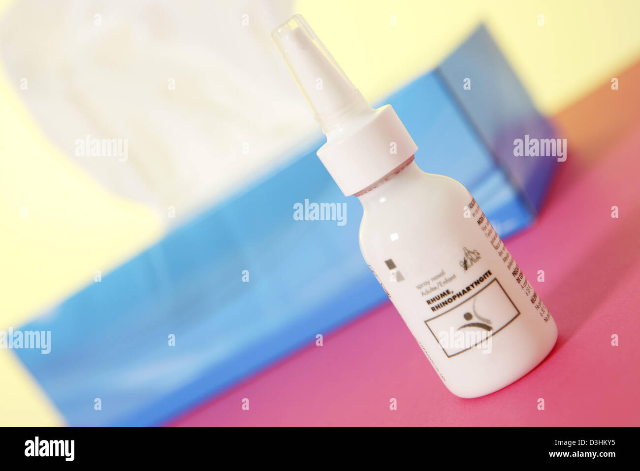 NOSE SPRAY Stock Photo