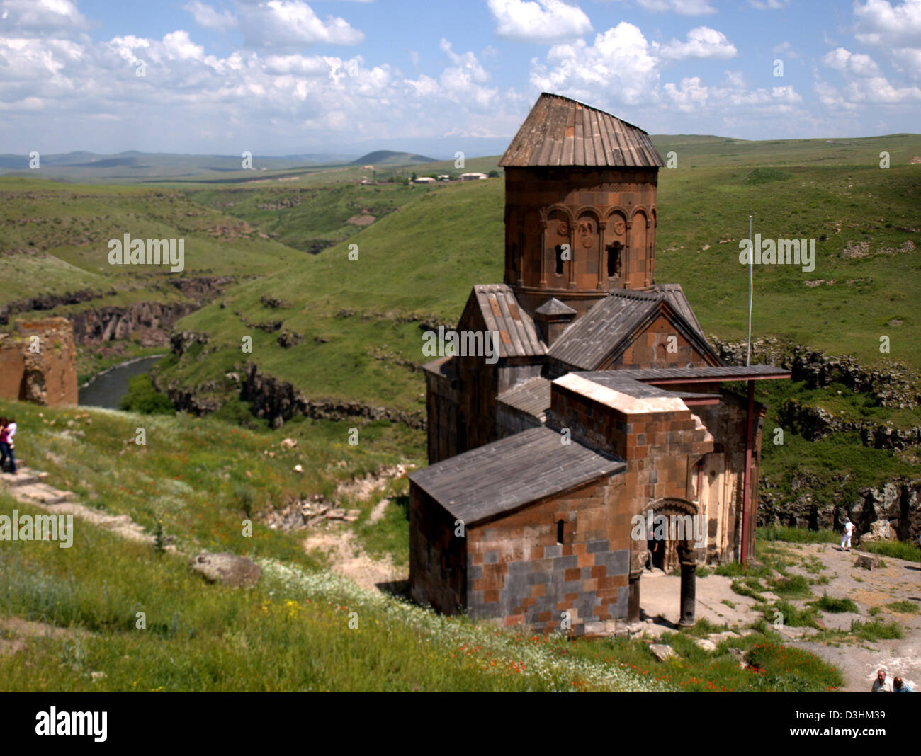 Ruins of the ancient Armenia city of Ani, near Kars, Eastern Turkey. Stock Photo