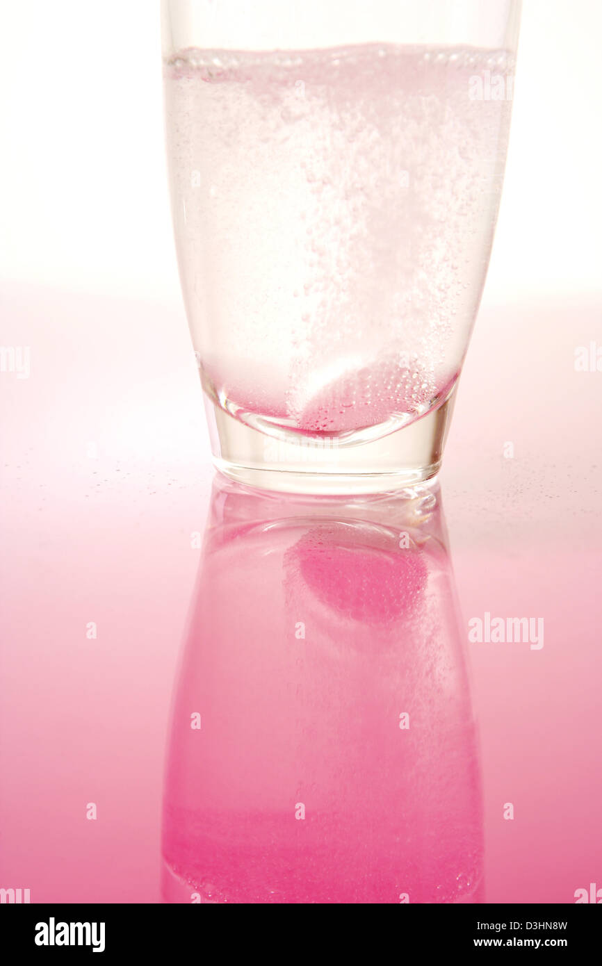 AN EFFERVESCENT TABLET Stock Photo