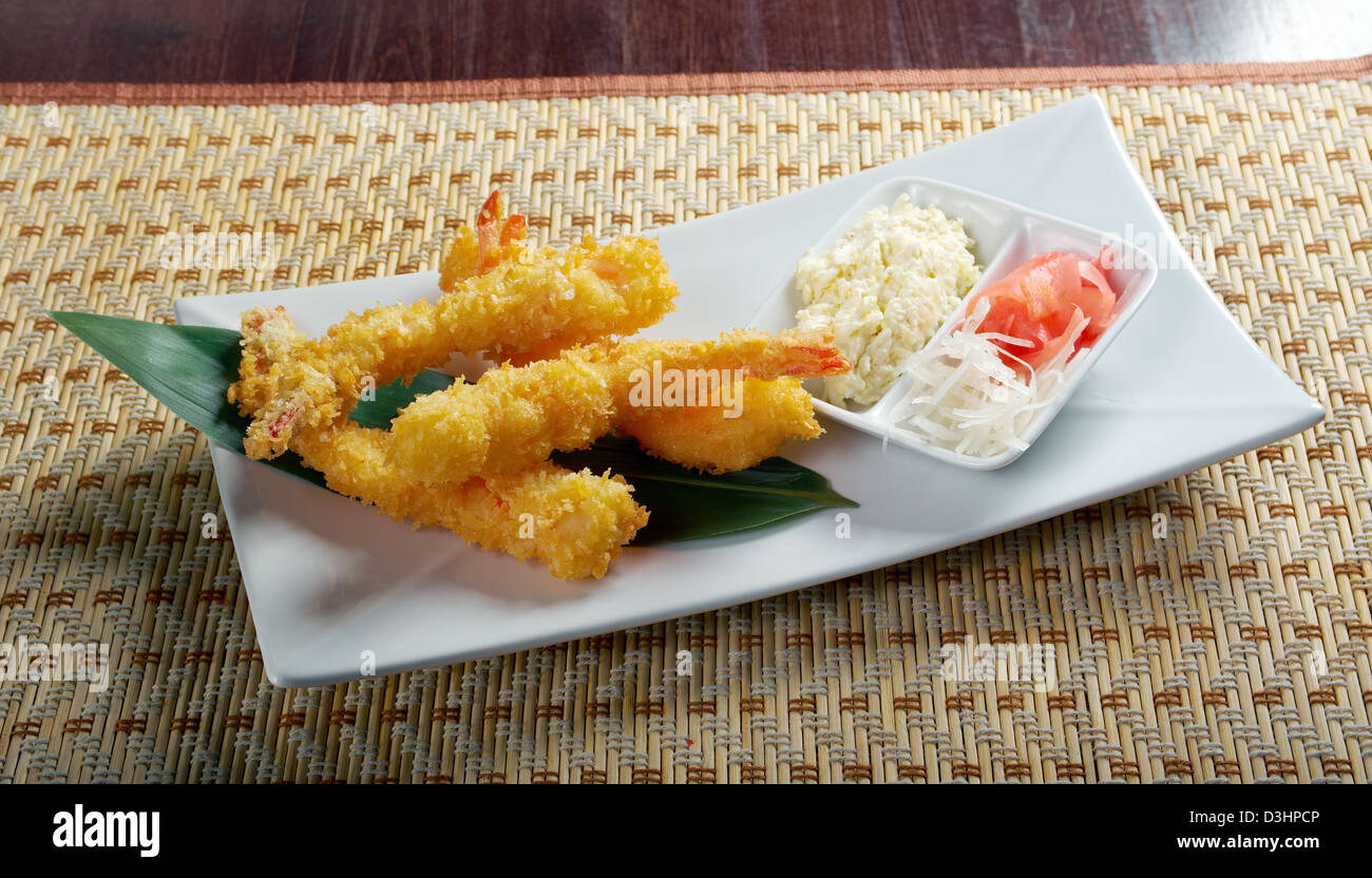 prawn Ebi tempura bowl, japanese food Stock Photo Alamy