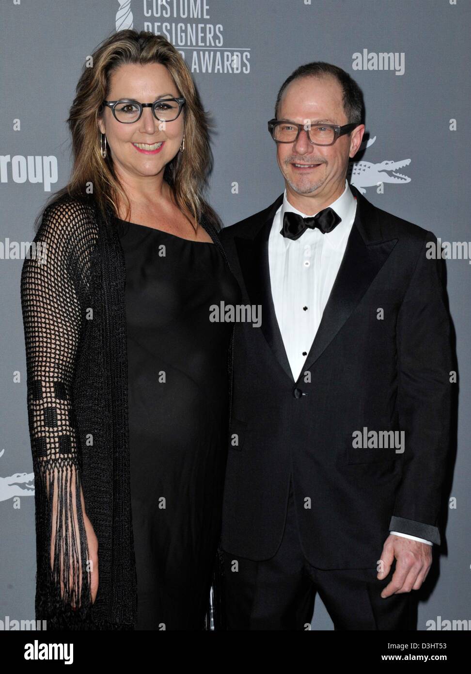 Beverly Hills, CA. USA. February 19, 2013. Lisa padovani, John Dunn at arrivals for The 15th Annual Costume Designers Guild Awards, The Beverly Hilton Hotel, Beverly Hills. Photo By: Dee Cercone/Everett Collection/Alamy Live News Stock Photo