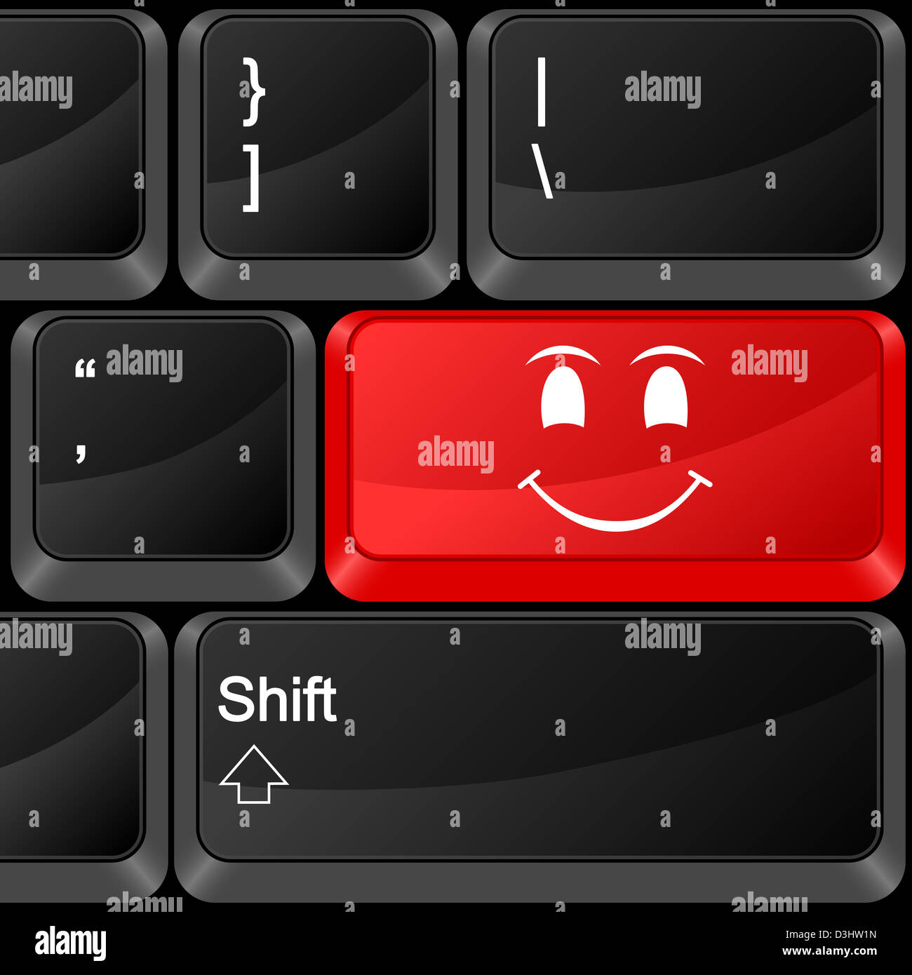 Keyboard computer button smile face. Vector illustration Stock Photo ...