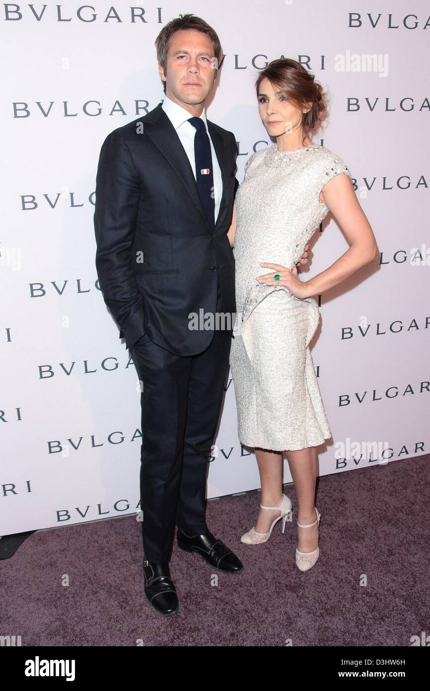 Los Angeles, California, U.S. Feb. 19, 2013. Prince Emanuele Filiberto di Savoia, Princess Clotilde Courau  attend  BVLGARI Celebration of Elizabeth Taylor's Magnificent Collection. Credit Image: Credit:  TLeopold/Globe Photos/ZUMAPRESS.com/Alamy Live News Stock Photo