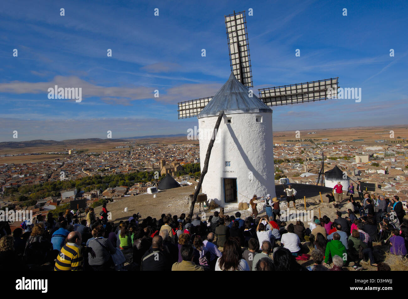 Consuegra. Representation of the Quixote during the Saffron Rose