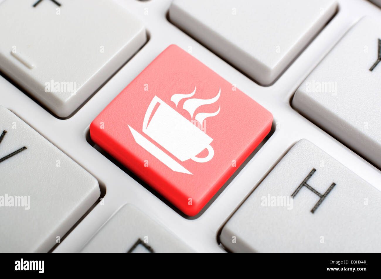 Coffee symbol on keyboard Stock Photo Alamy
