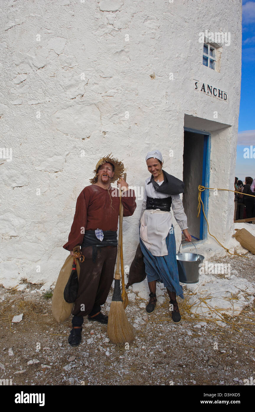 Consuegra. Representation of the Quixote during the Saffron Rose