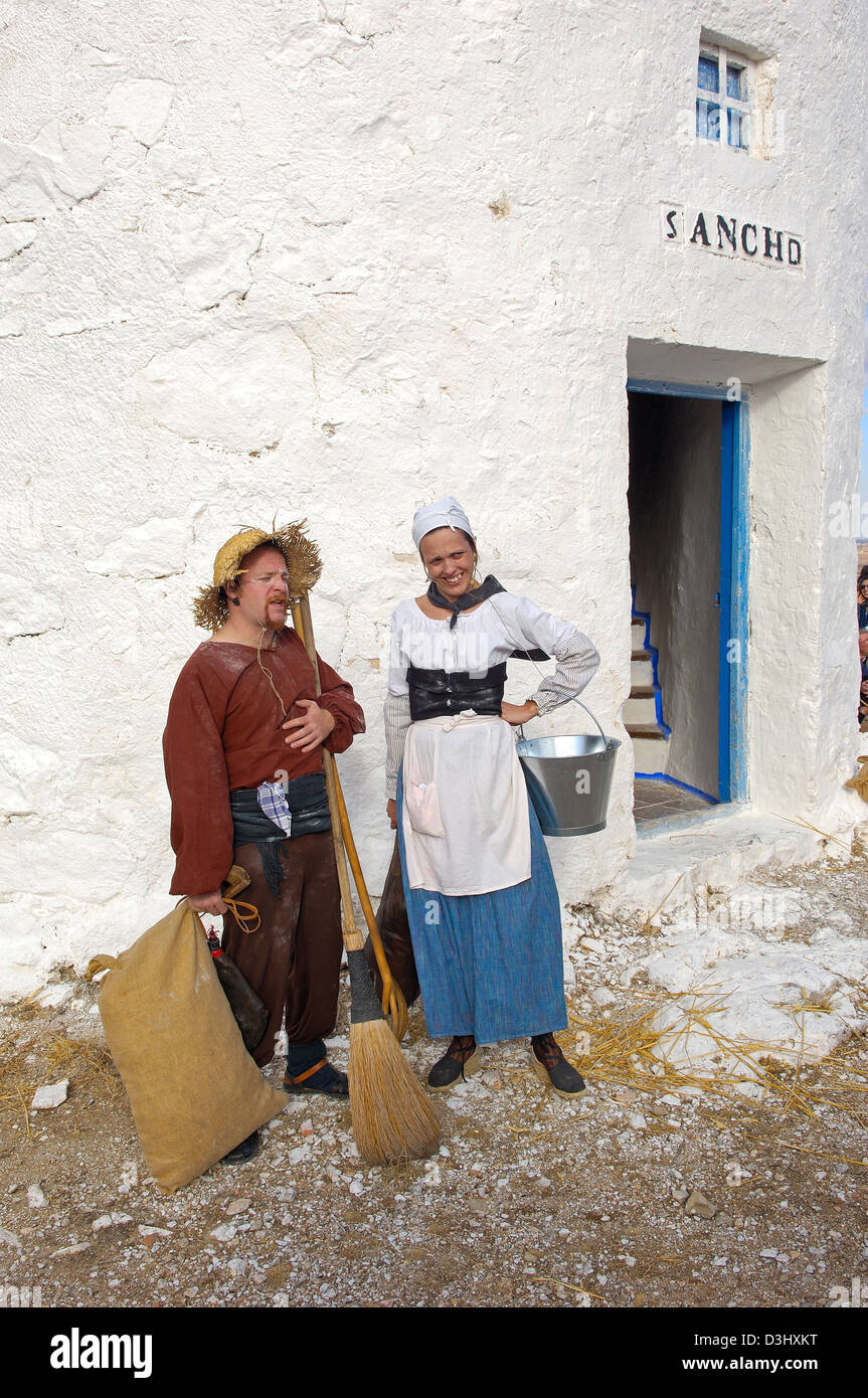 Consuegra. Representation of the Quixote during the Saffron Rose