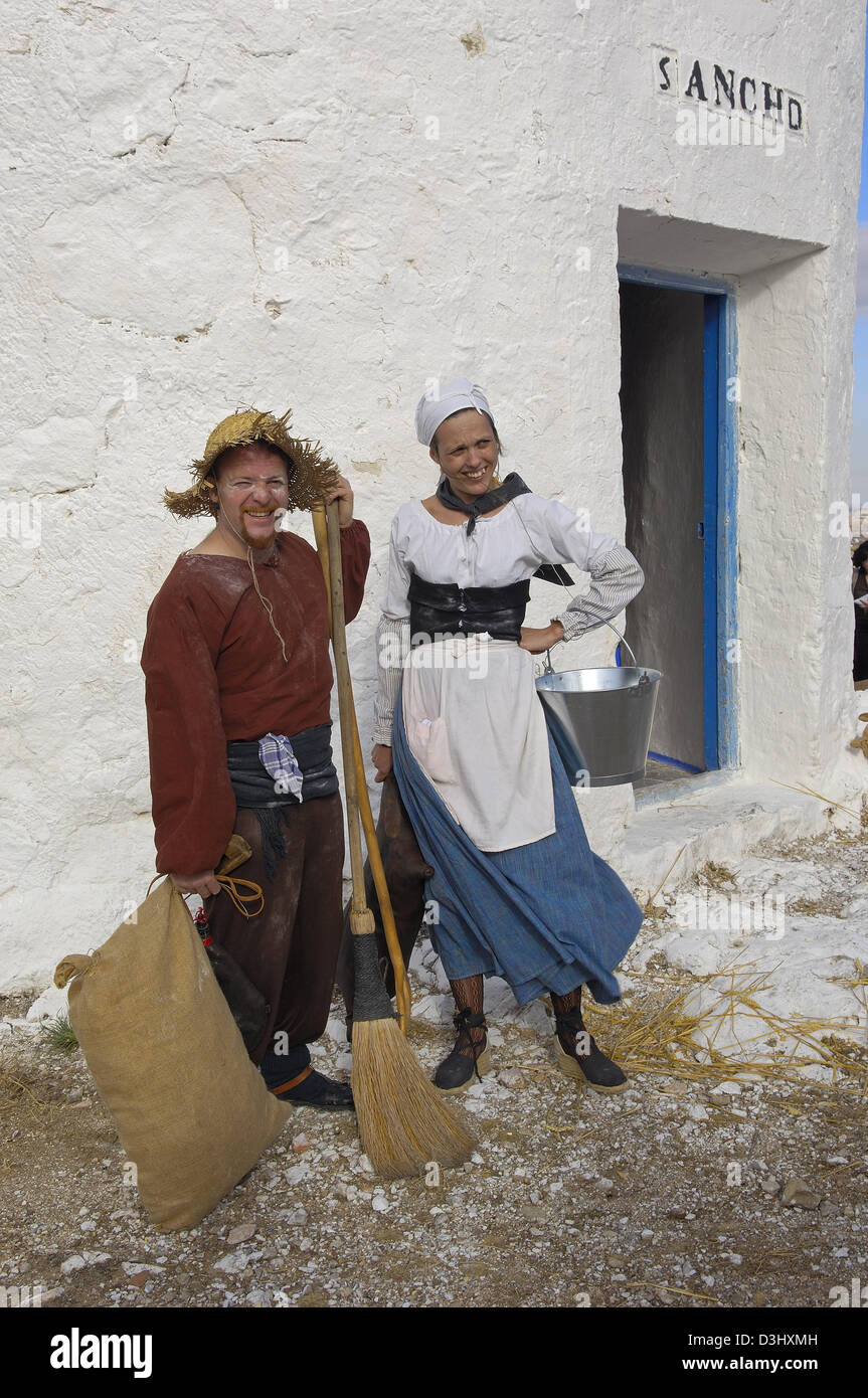Consuegra. Representation of the Quixote during the Saffron Rose