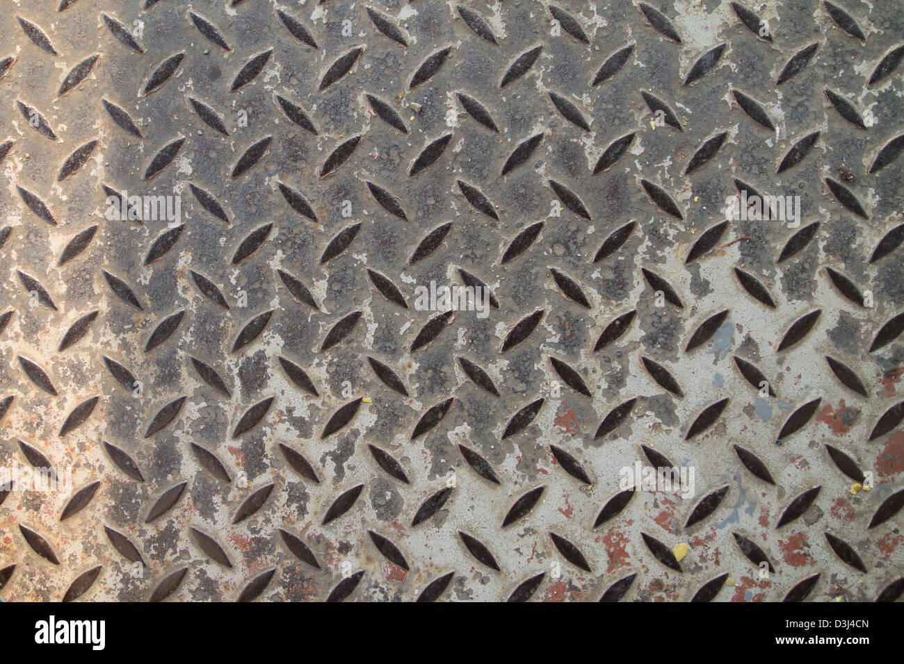 checker plate floor surface texture steel grip metal grating Stock