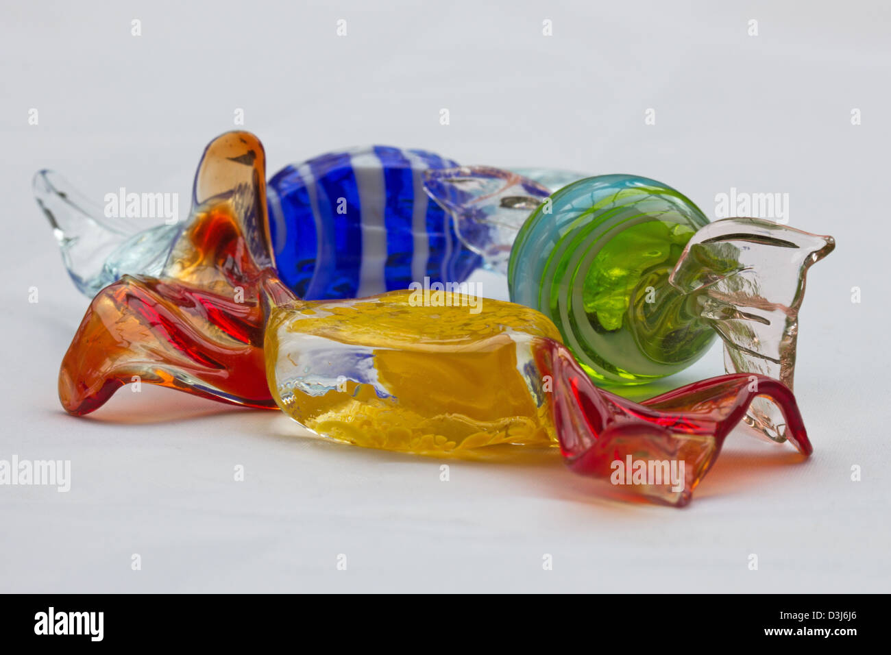 Glass sweets - artistic work of colorful candy Stock Photo