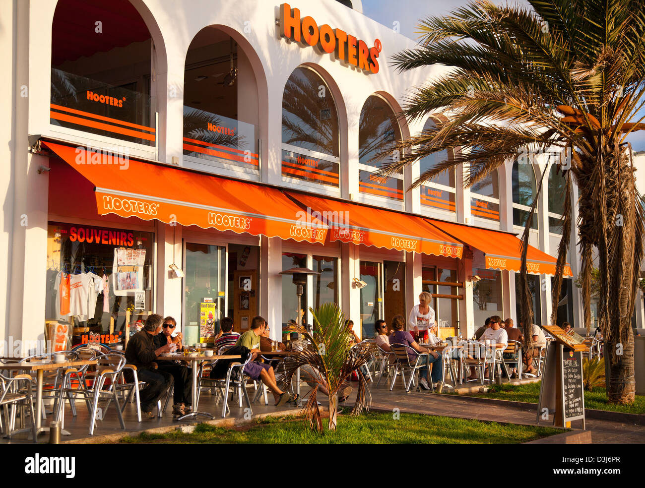 Hooters restaurant/cafe in Los Cristianos, Tenerife, Canary Islands