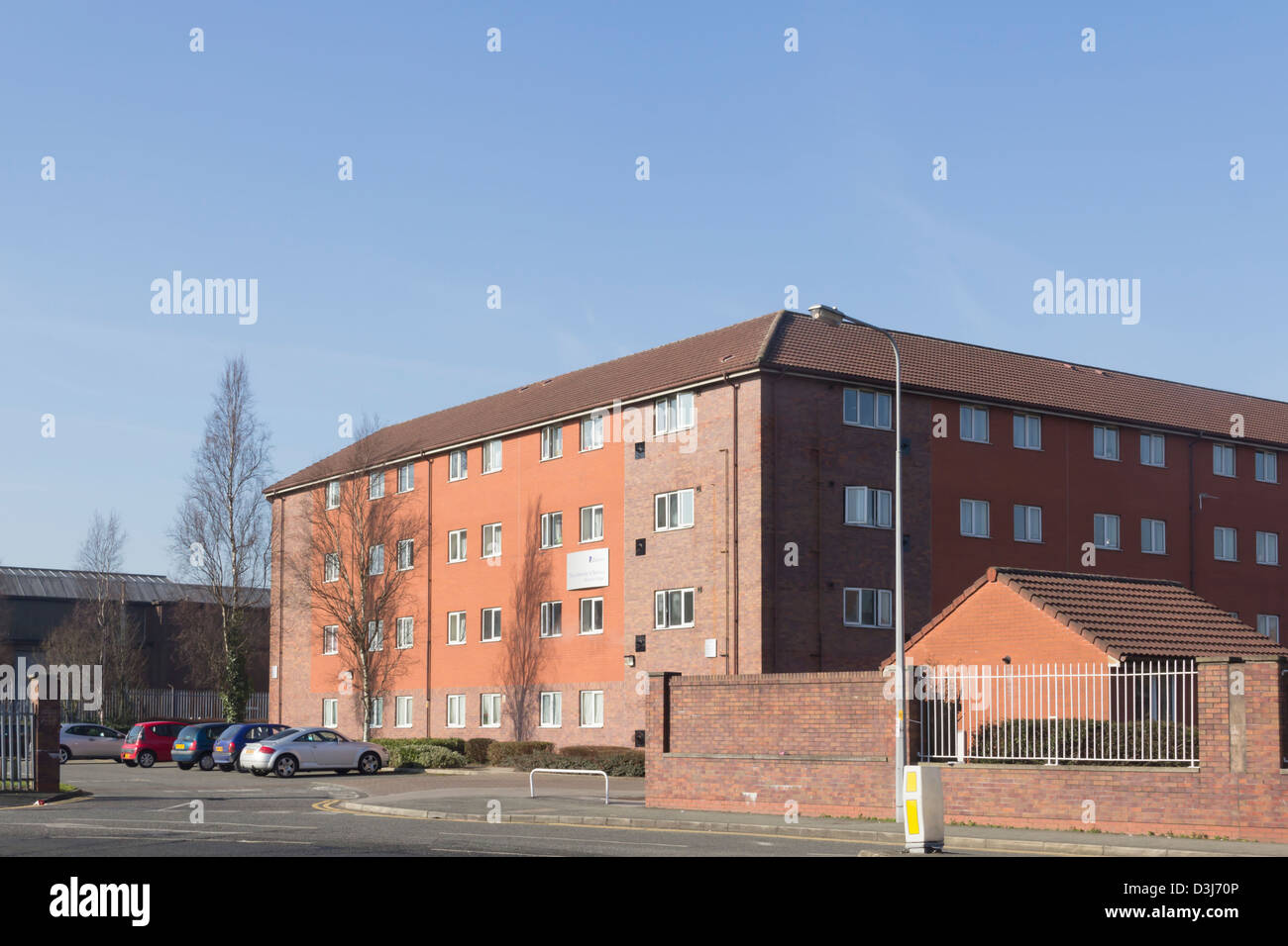 Orlando Village purpose built student accommodation for the University of Bolton. 64 flats totalling 363 single study/bedrooms. Stock Photo