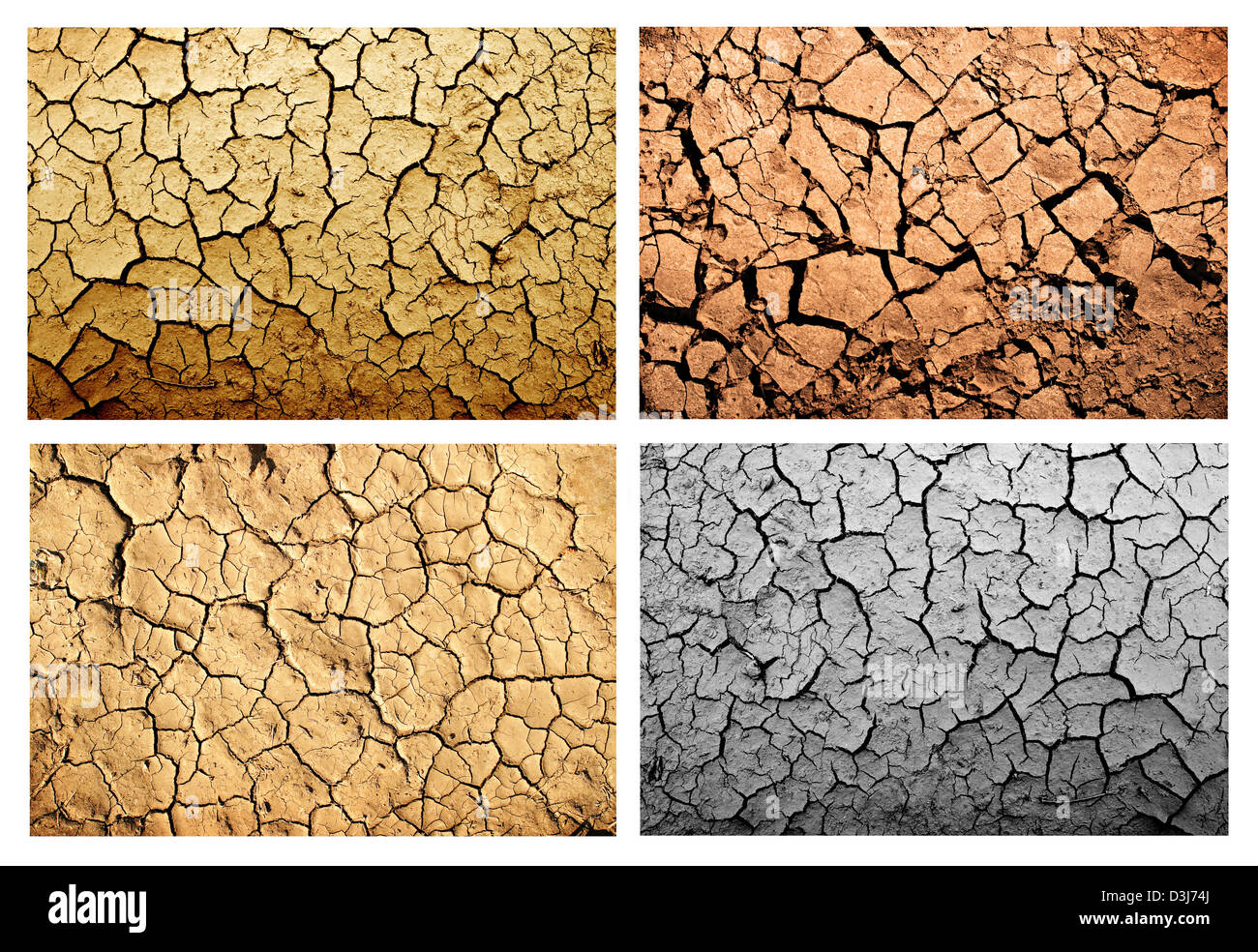 Grunge dirty and crack background set Stock Photo