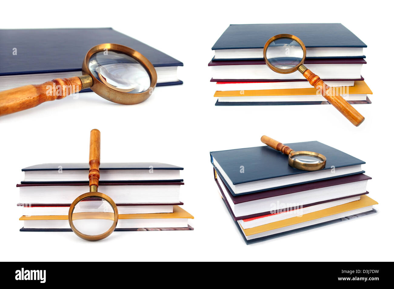 magnifying glass set isolated on white background Stock Photo Alamy