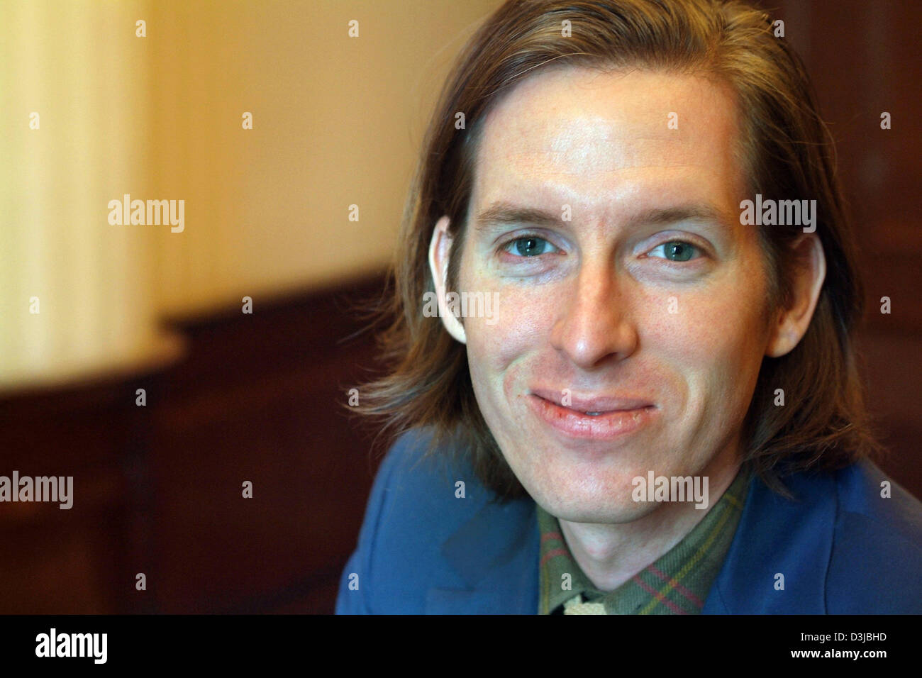 (dpa) - Wes Anderson, director of the film 'The Life Aquatic with Steve Zissou', pictured at the Ritz-Carlton hotel in Berlin, Germany, 16 February 2005. Stock Photo