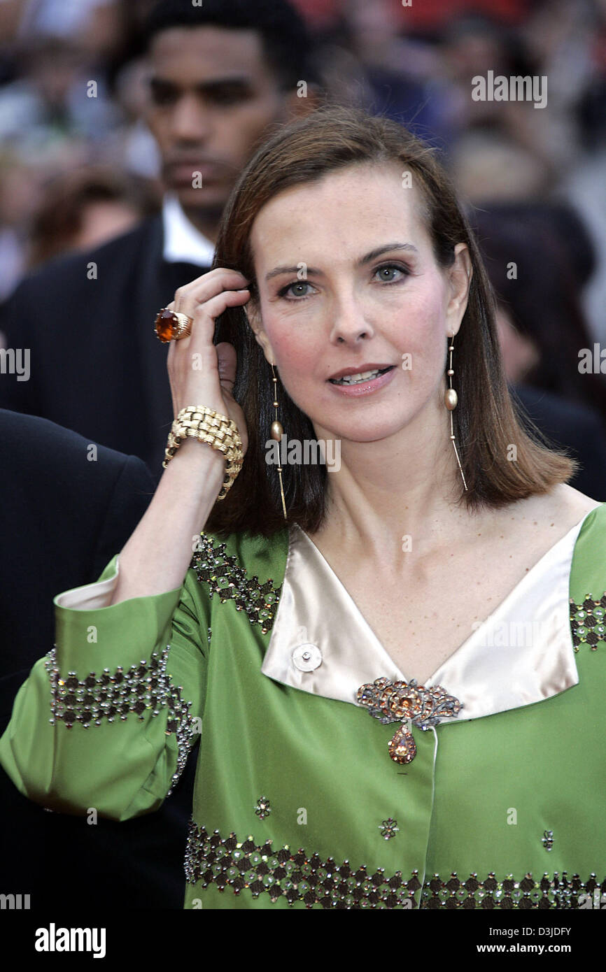(dpa) - French actress Carole Bouquet pictured on arrival for the 58th International Film Festival in Cannes, France, 11 May 2005. Stock Photo