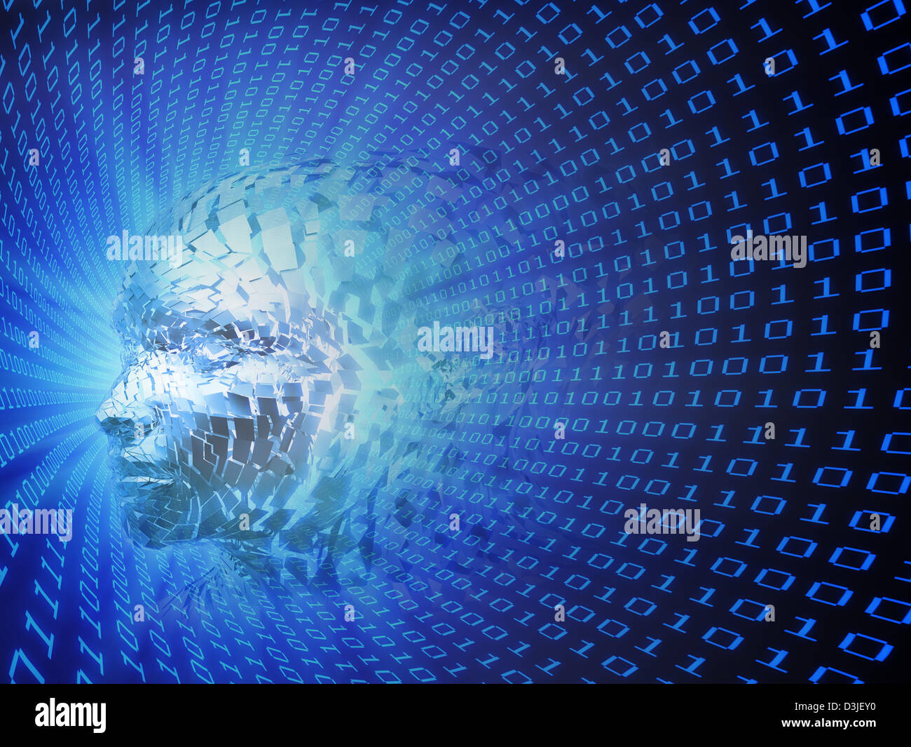 An artificial intelligence concept illustration Stock Photo
