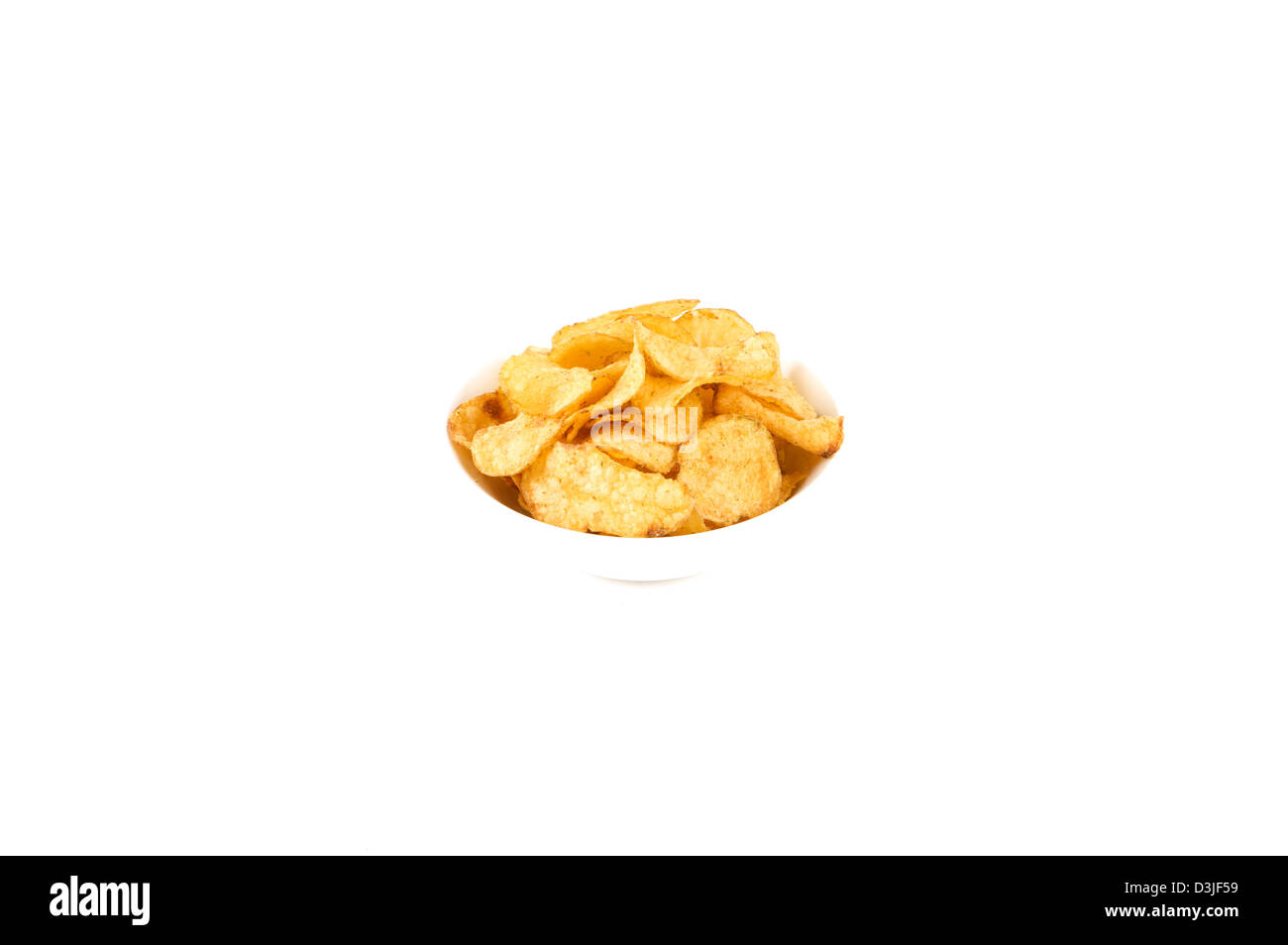 Handcut Potato chips or crisps Stock Photo