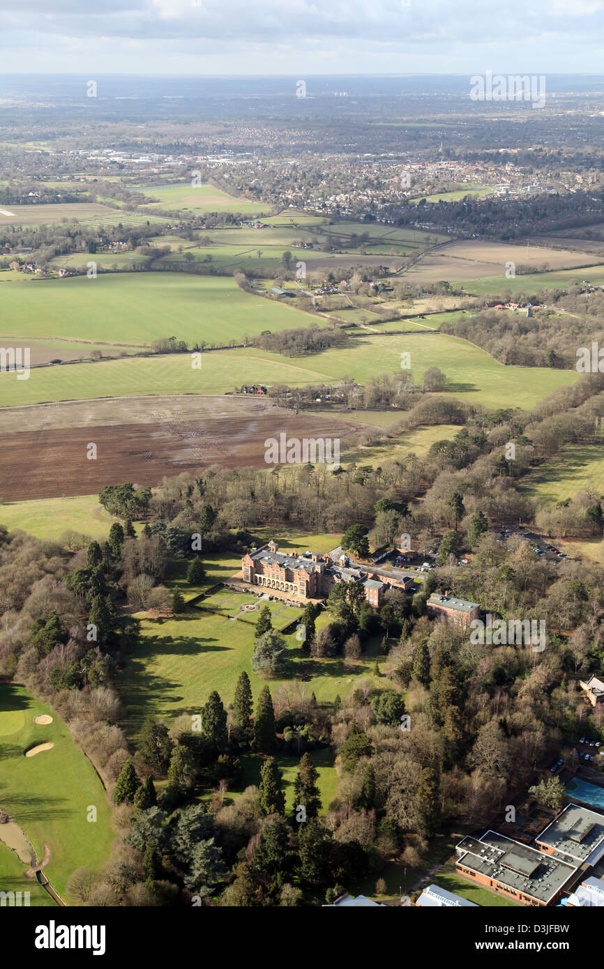 Aerial view of East Hampstead Hall and Conference Centre near Bracknell