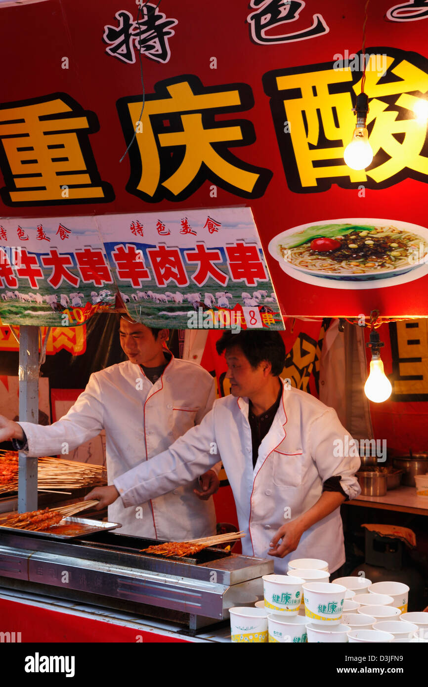 China, Yunnan, Kunming, street food stall Stock Photo - Alamy