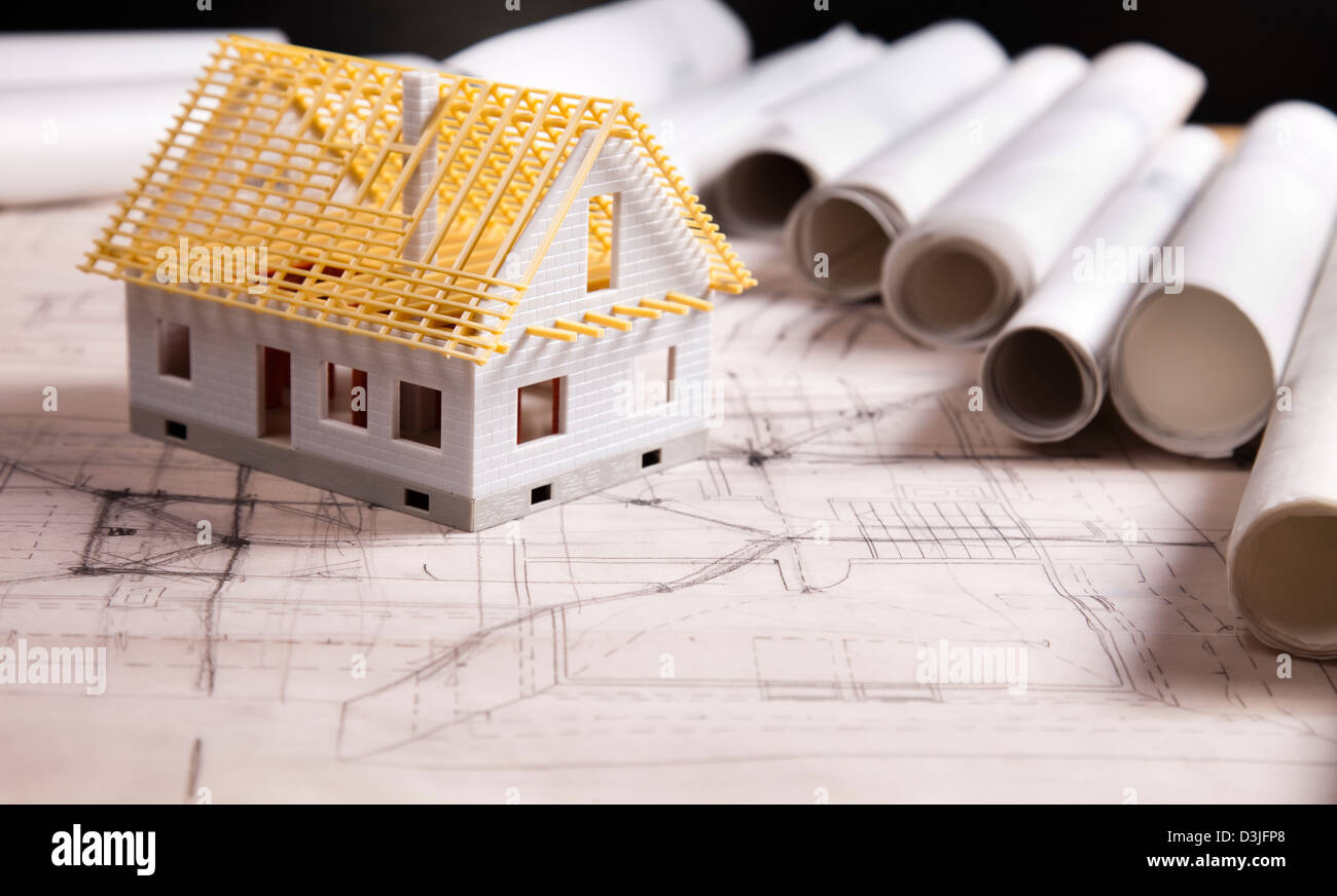Architecture plan & home Stock Photo - Alamy