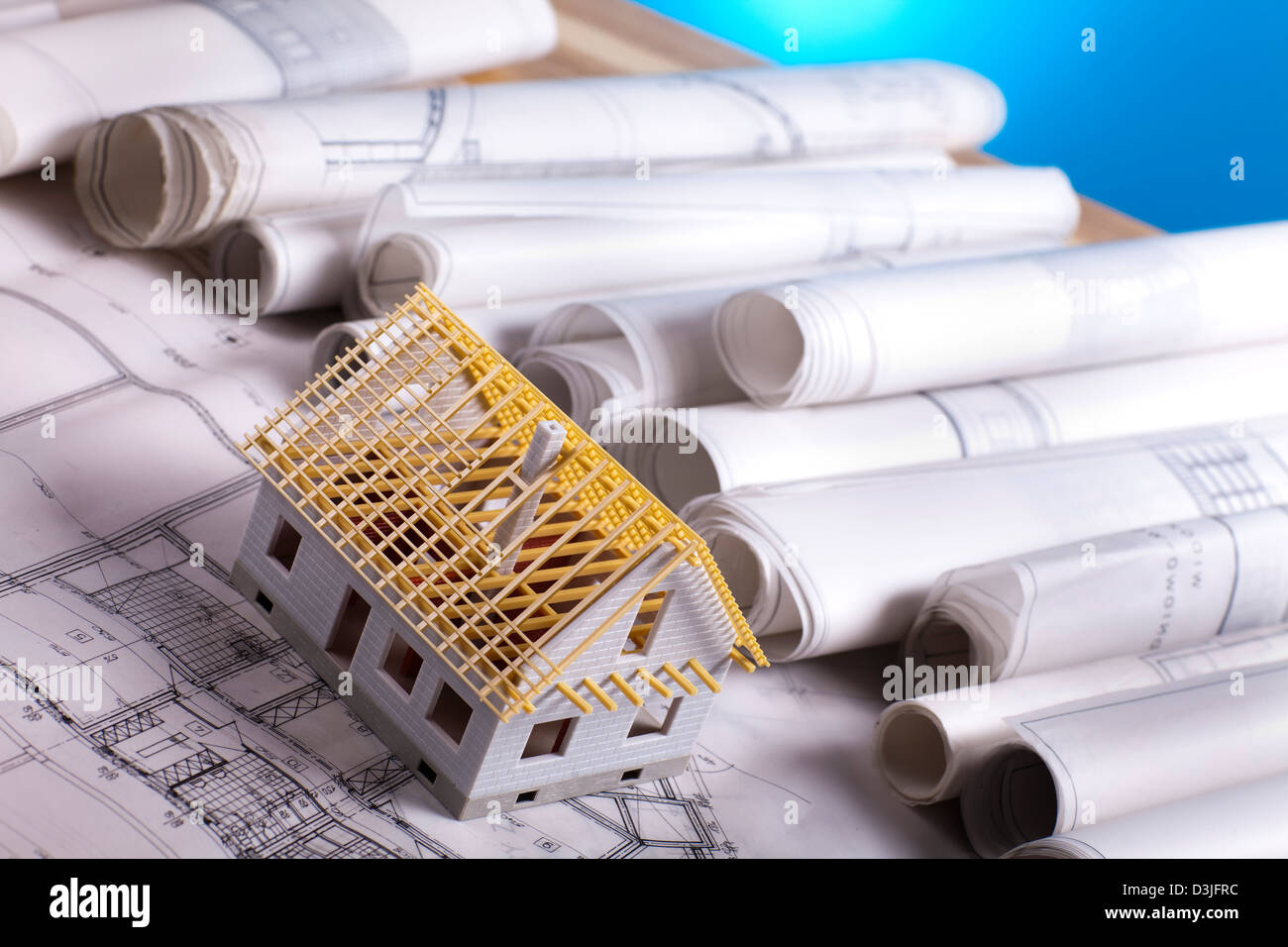 Architecture plan & home Stock Photo - Alamy