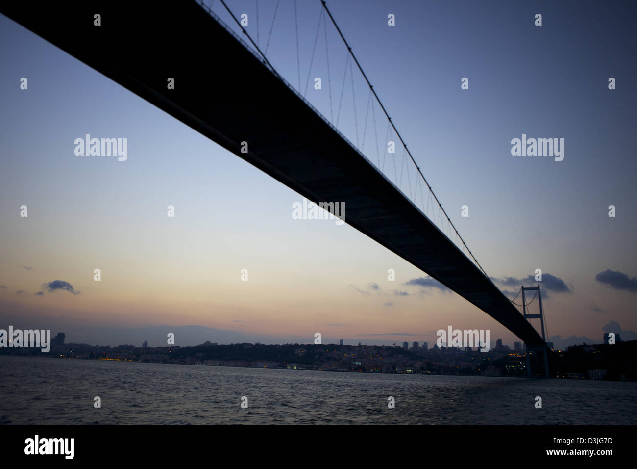 Fatih Sultan Mehmet Bridge over the Bosphorus, Istanbul, Turkey, Eurasia Stock Photo
