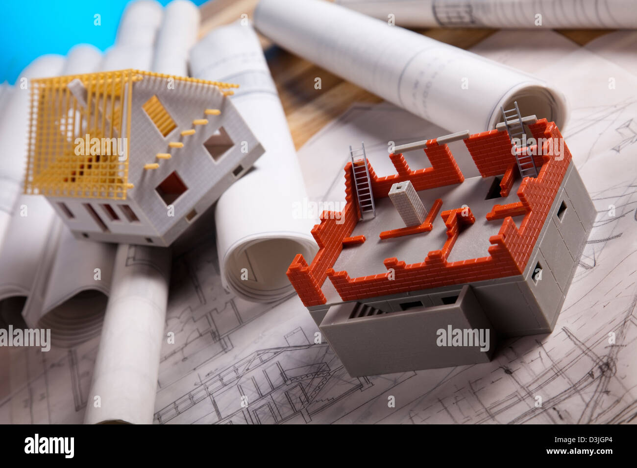 Architecture plan and home Stock Photo - Alamy
