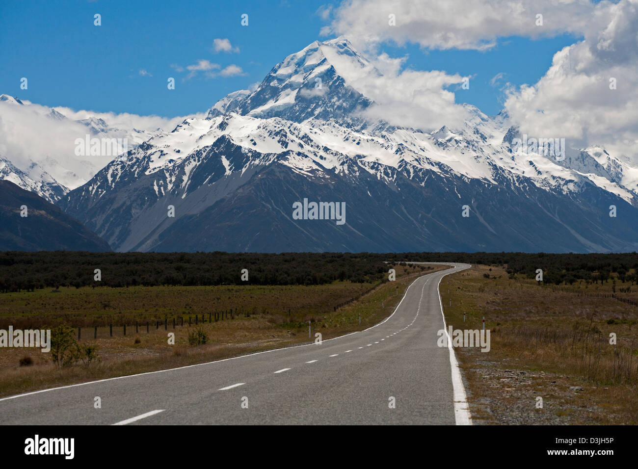 Aoraki Mount Cook, New Zealand Stock Photo