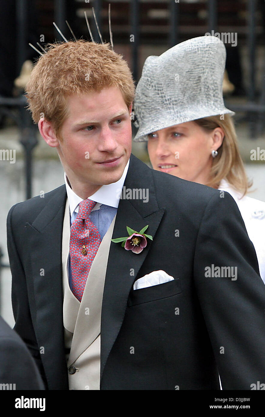 (dpa) - Prince Harry (front) and his aunt Sophie of Wessex attend the ...