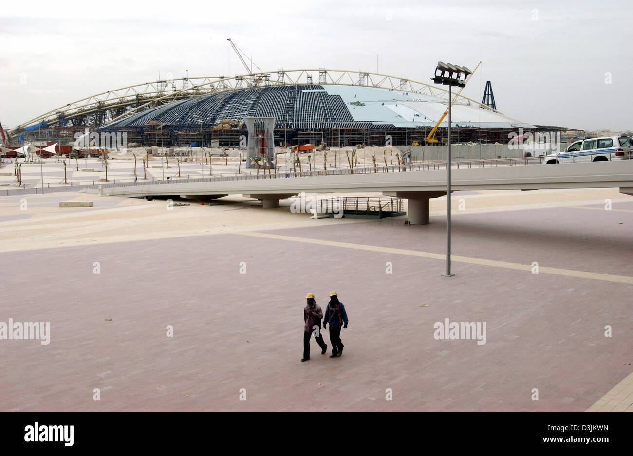 (dpa) View of the construction site of the world's largest indoor