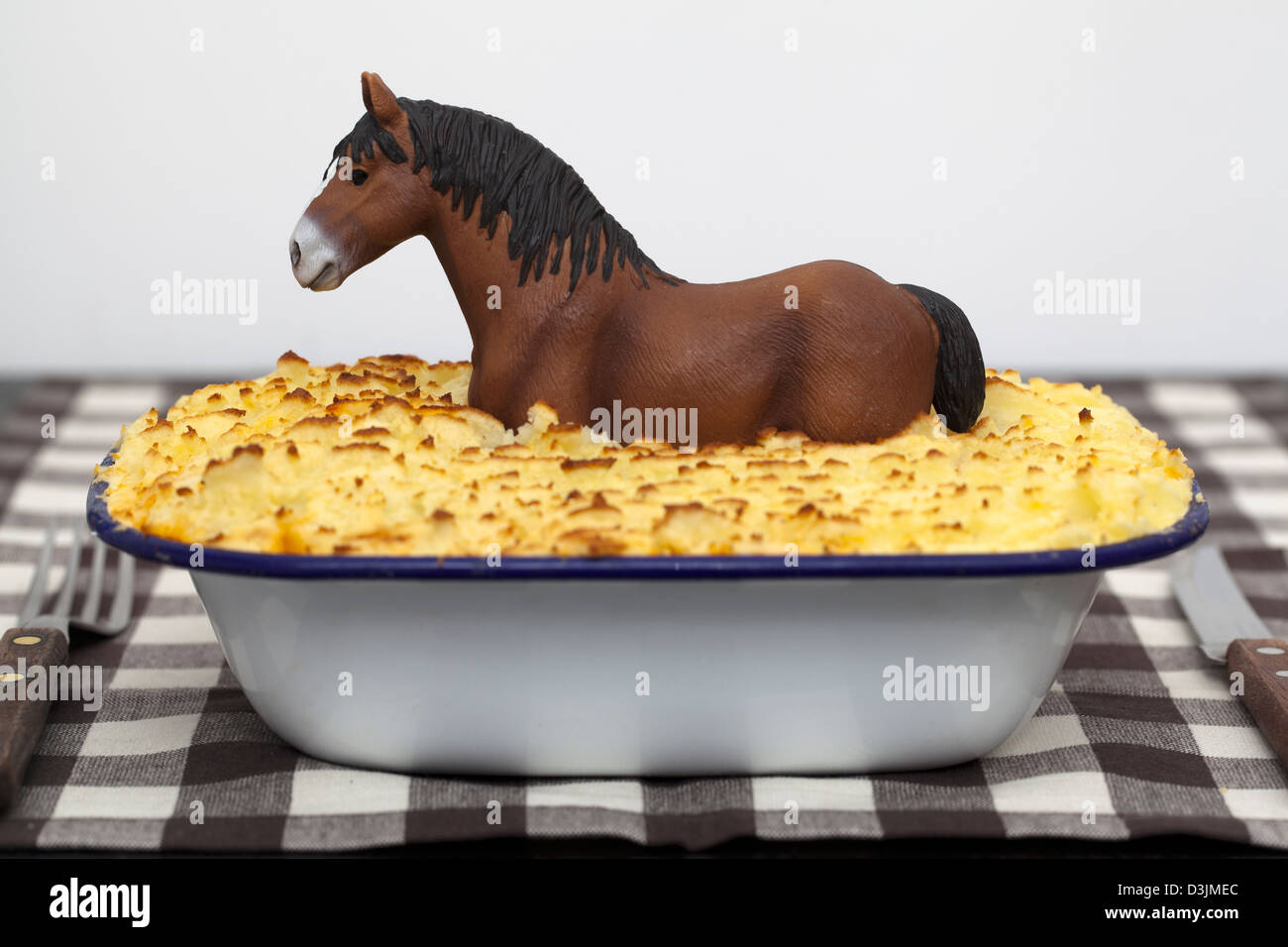 Horse Meat Pie Stock Photo Alamy