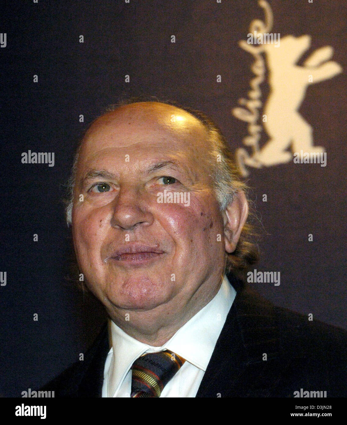 (dpa) - Imre Kertesz, Nobel Prize winner for Literature and screenplay writer, arrives for the presentation of the film 'Fateless' (Hungary) during the 55th Berlinale international film festival in Berlin, Germany, 15 February 2005. Stock Photo